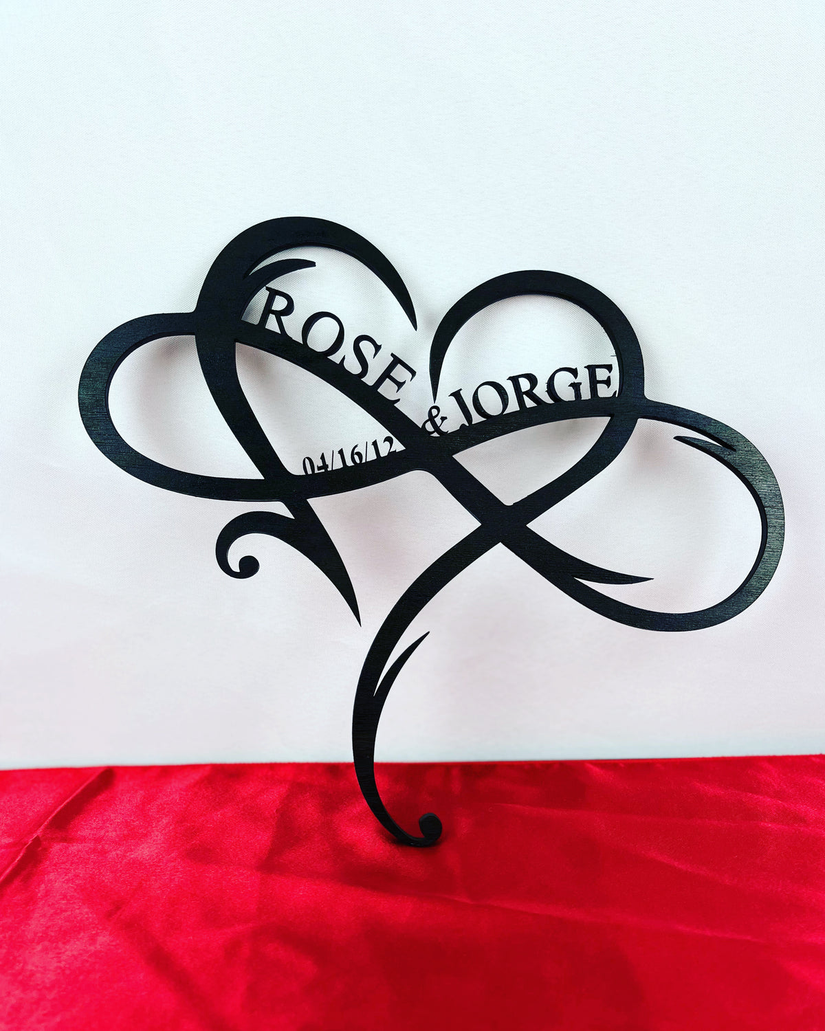 Personalized Infinity Heart Sign with Names & Date | Custom Heart Wall Art for Couples, Anniversary, Wedding & Valentine Gift