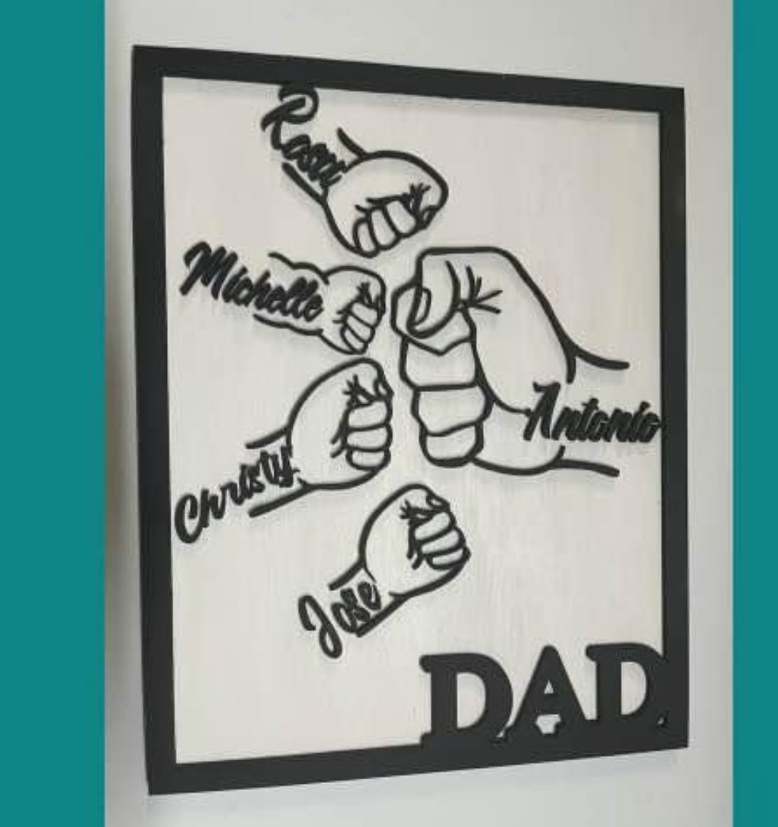 PERSONALIZED FAMILY FIST BUMP SIGN