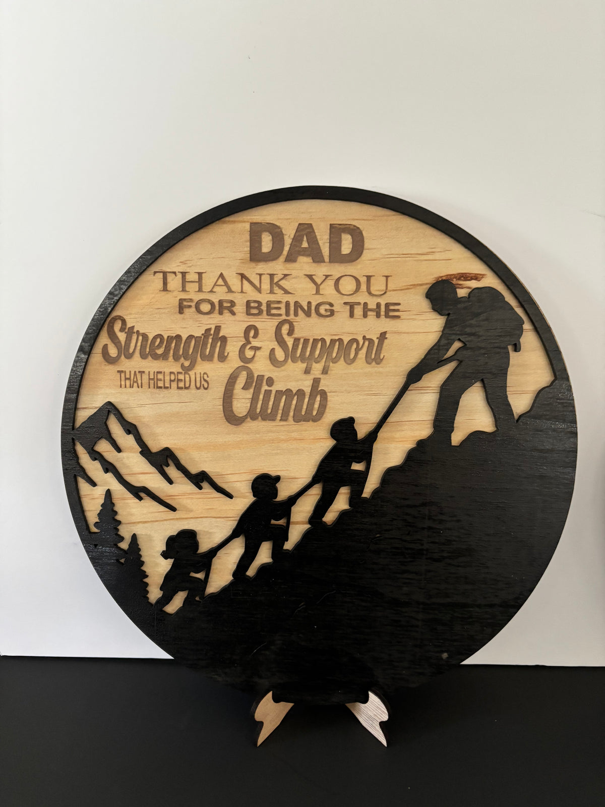 Personalized Dad Appreciation Wood Sign | Foundation & Strength Collection | Father's Day Gift