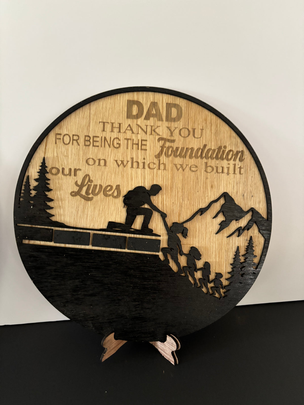 Personalized Dad Appreciation Wood Sign | Foundation & Strength Collection | Father's Day Gift