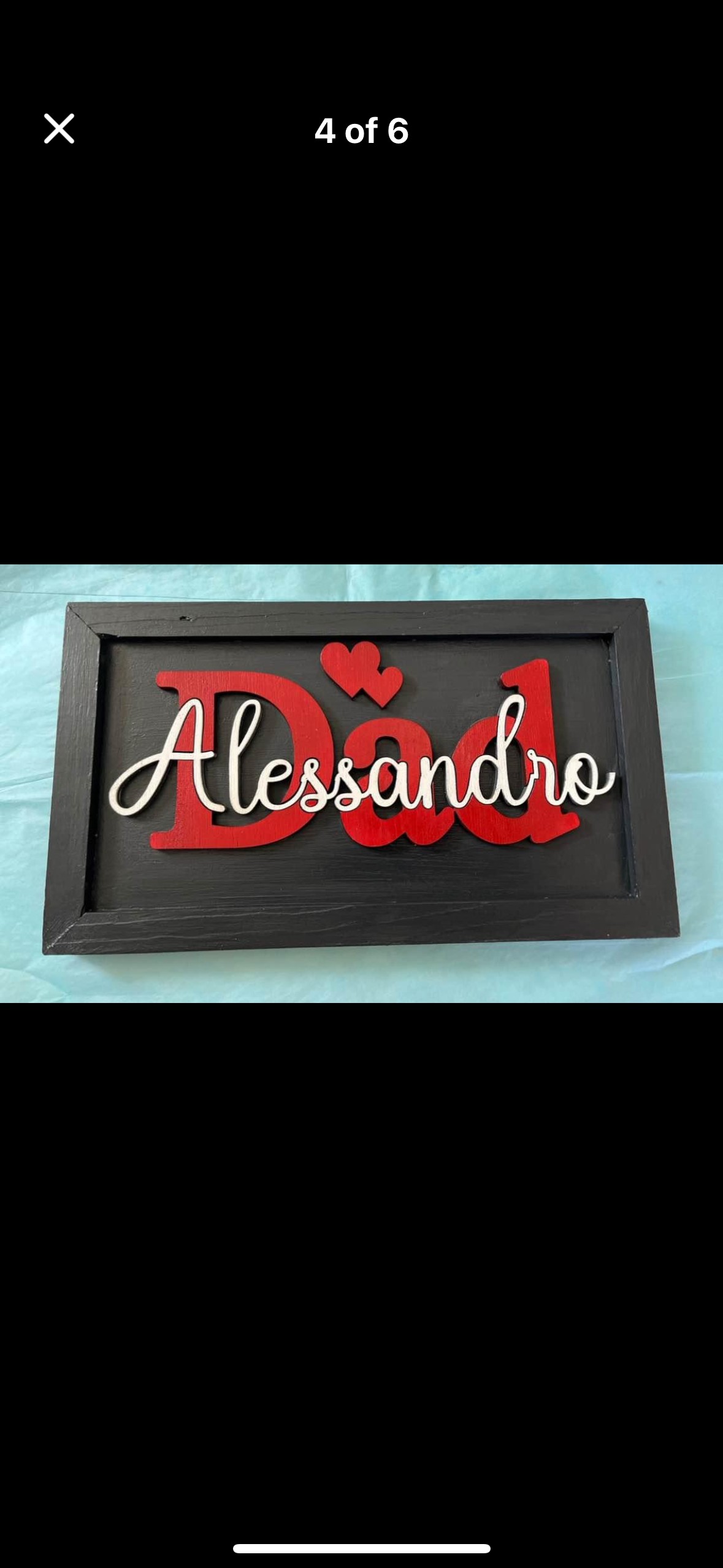Personalized dad and grandpa signs