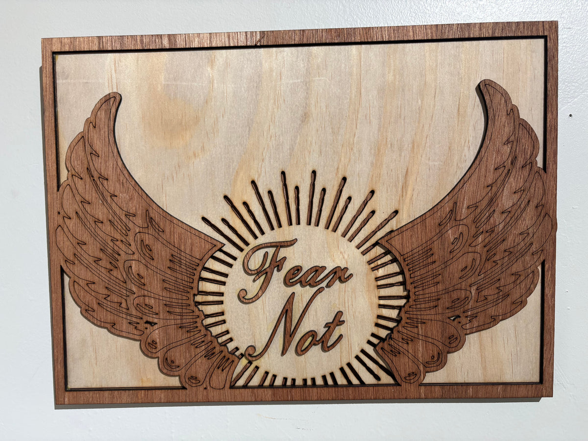 Christian layered wood wall art