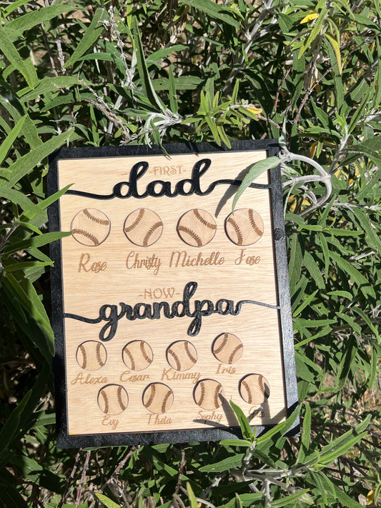 First dad - now grandpa sports edition sign