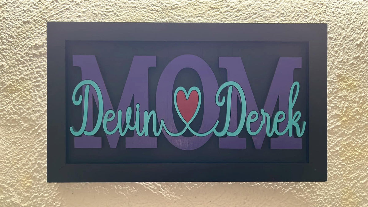 Personalized "Mom" Frame sign