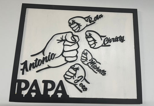 PERSONALIZED FAMILY FIST BUMP SIGN