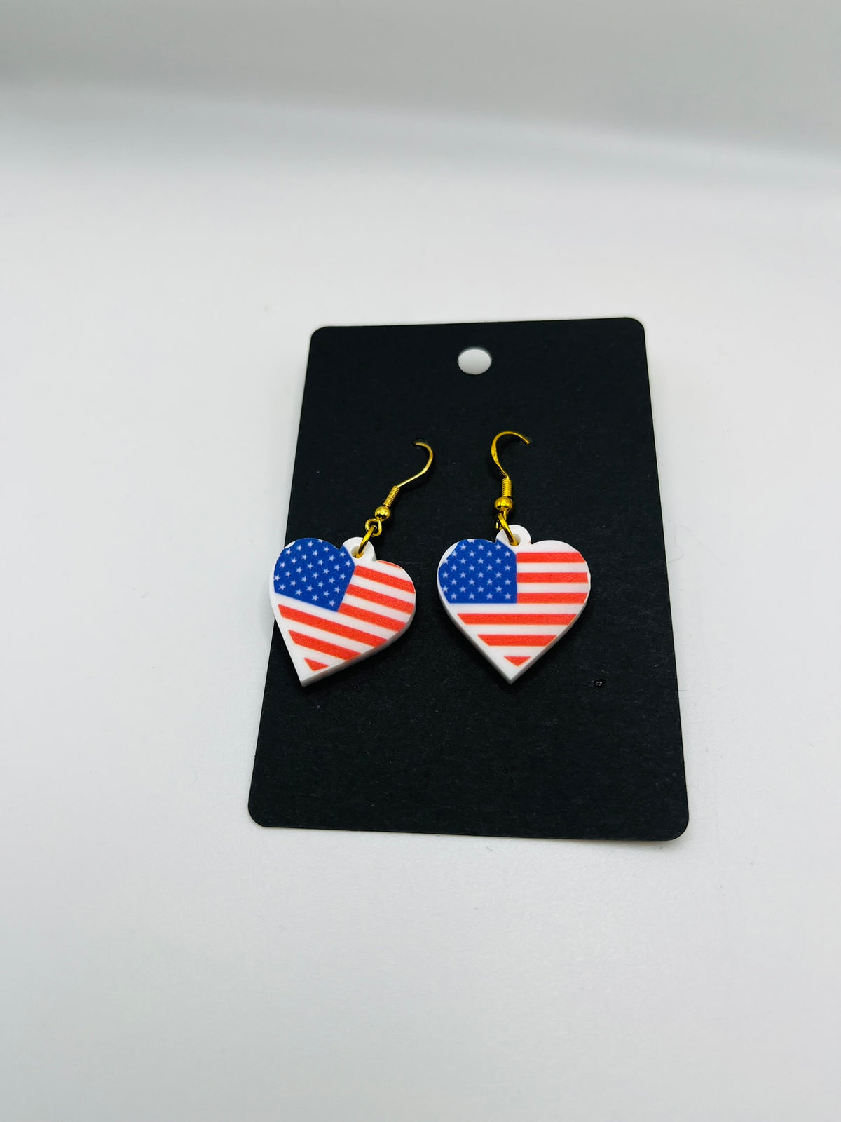Acrylic USA earrings and keychains