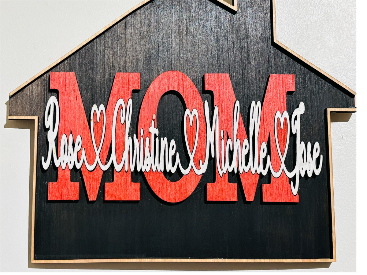 Personalized wall plaque for mom -sunflower-rose or house